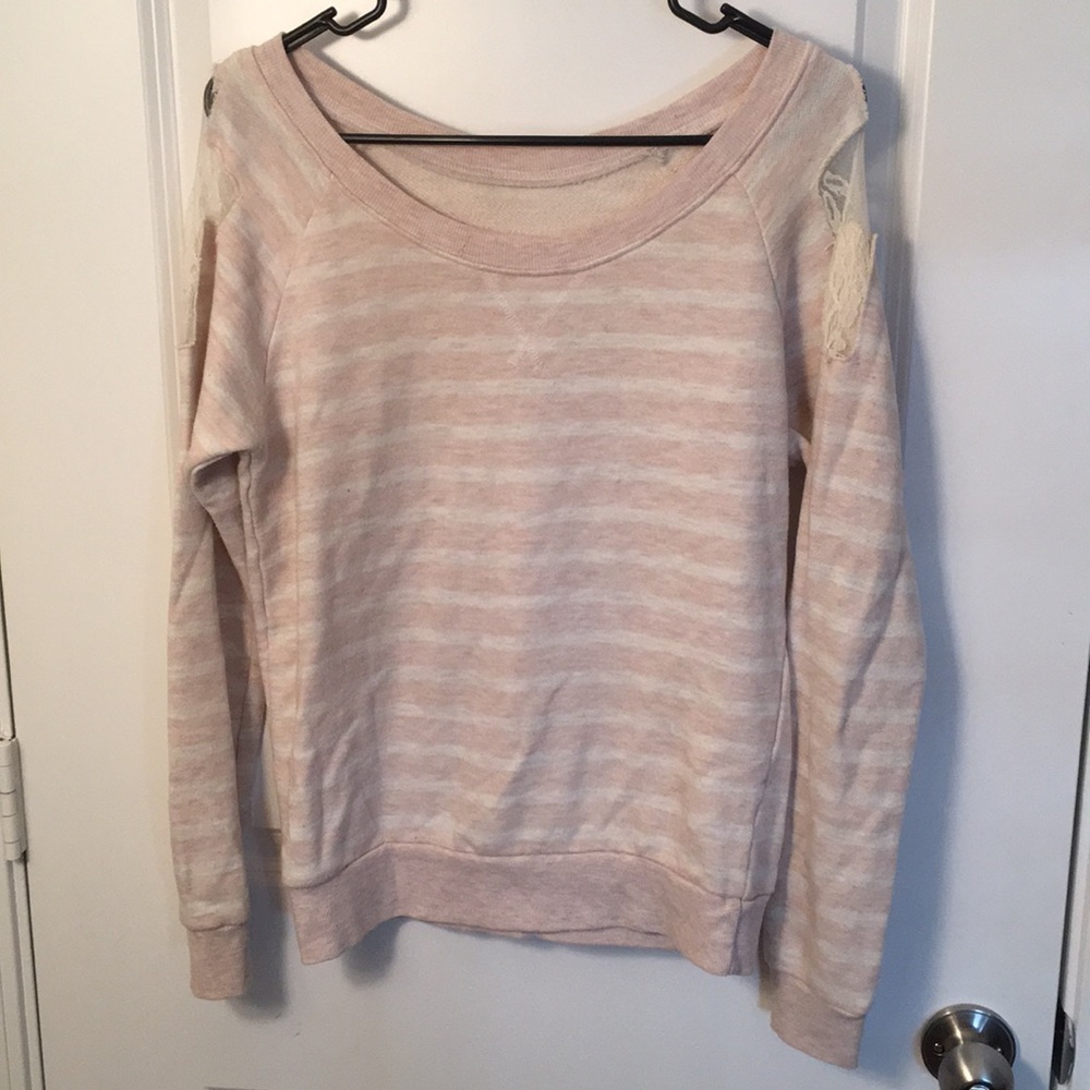 Charlotte Russe Sweater with Lace cutout